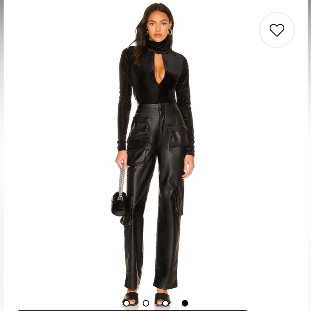 AFRM-Sigmund Faux Leather Pant‎ in Black